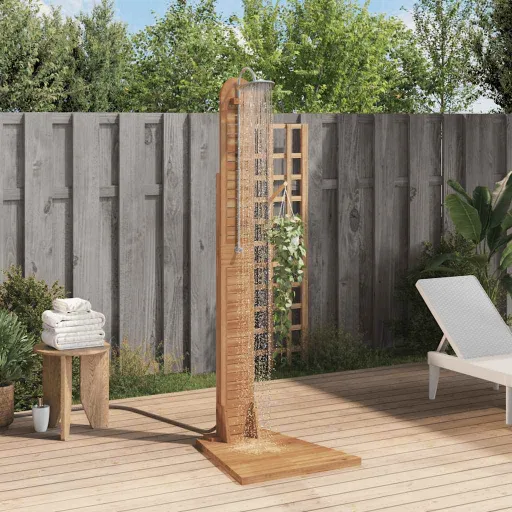 Ducha de Jardín Madera Maciza de Teca 70x75x204 cm