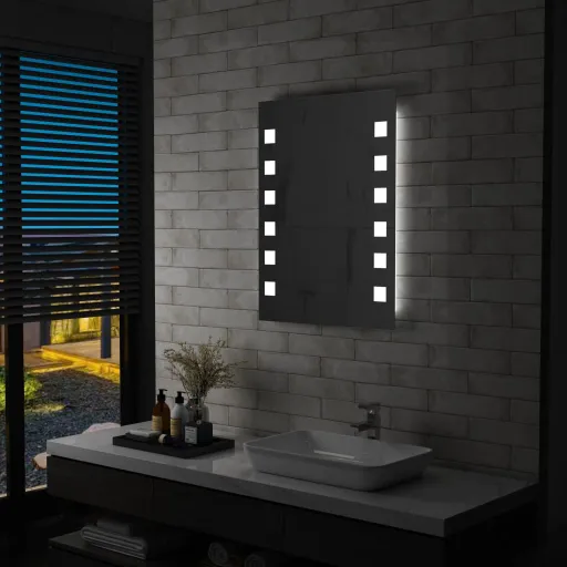 Espejo de Pared de Baño Con LED 60x80 cm