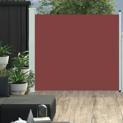 Toldo Lateral Retráctil de Jardín Marrón 170x300 cm