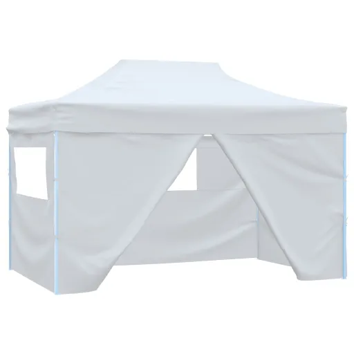 Carpa Plegable Para Celebraciones Con 4 Paredes Blanco 3x4,5 m