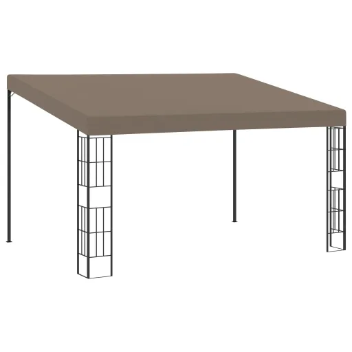 Cenador Con Montaje en la Pared Gris Taupe 4x3 m