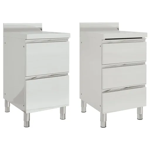 Armarios de Cocina Comerciales 2 Unidades 50x60x96 cm Acero Inoxidable
