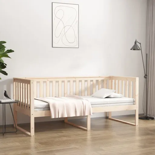 Sofá Cama Sin Colchón Madera Maciza de Pino 90x190 cm