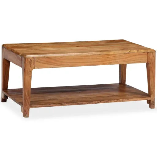 Mesa de Centro de Madera Maciza 88x50x38 cm