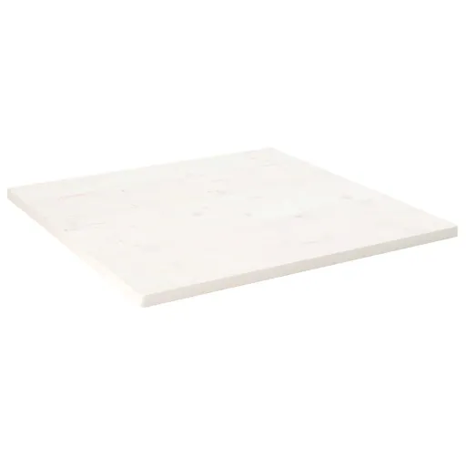 Tablero de Mesa Cuadrado Madera Maciza Pino Blanco 90x90x2,5 cm