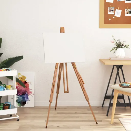 Caballete de Pintura Madera Maciza de Haya 100x104x172 cm
