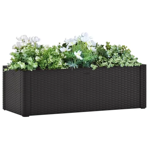 Arriate Con Sistema de Riego Automático Antracita 100x43x33 cm