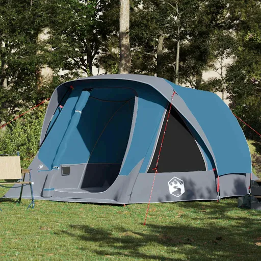 Tienda de Campaña Familiar Para 6 Personas Impermeable Azul