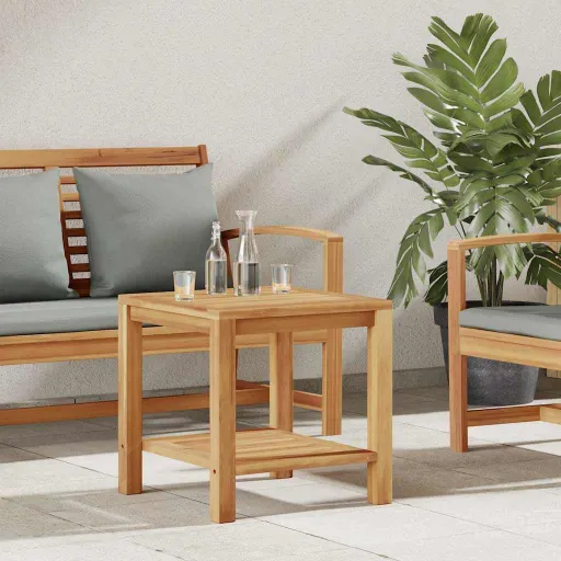Mesa de Café Marrón 45 x 45 x 45 cm Madera de Teca Maciza