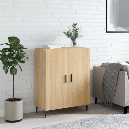 Aparador de Madera de Ingeniería Roble Sonoma 69,5x34x90 cm