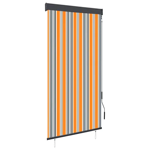 Estor Enrollable de Exterior Amarillo y Azul 80x250 cm