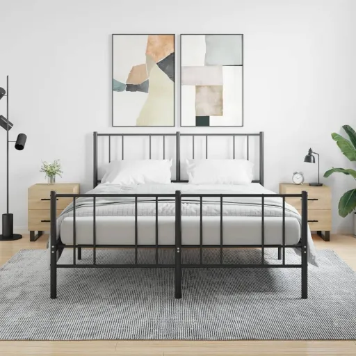 Mesita Noche 2 Uds Madera Ingeniería Roble Sonoma 40x35x47,5 cm