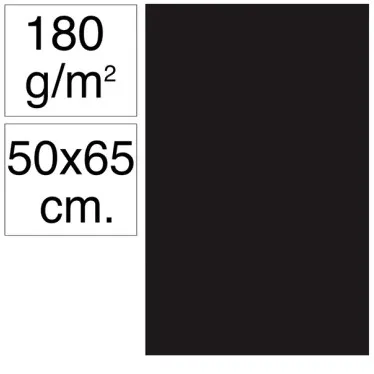 Cartulina Campus 50x65 180g Negro - Campus
