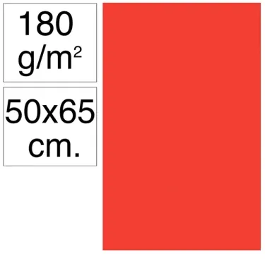 Cartulina Campus 50x65 180g Tomate - Campus