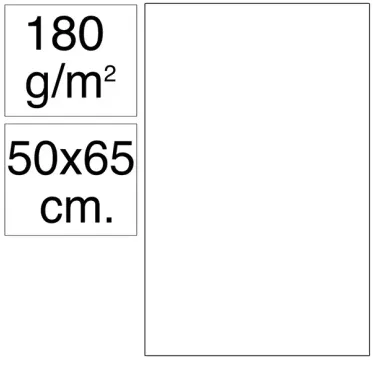 Cartulina Campus Blanca 50x65 180g Para Arte y Escuela
