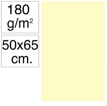 Cartulina 50x65 Crema 180g Campus Para Trabajos Artísticos