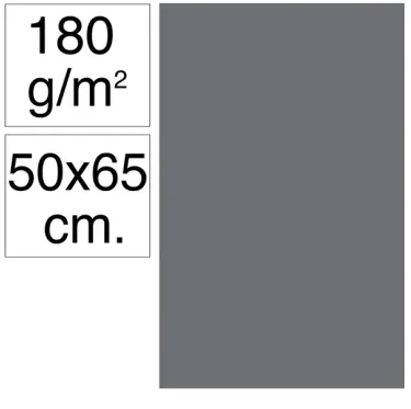Cartulina Campus 50x65 180g Gris Oscuro - Campus