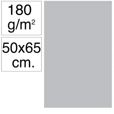 Cartulina Campus 50x65 180g Gris Claro - Campus
