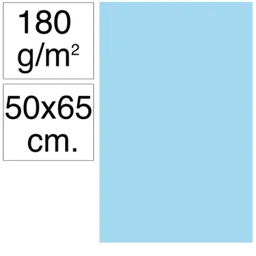 Cartulina Campus 50x65 180g Azul Celeste - Campus