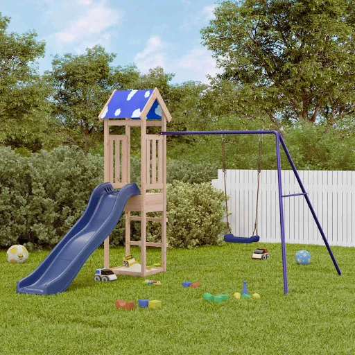 Parque Infantil de Exterior de Madera Maciza de Pino
