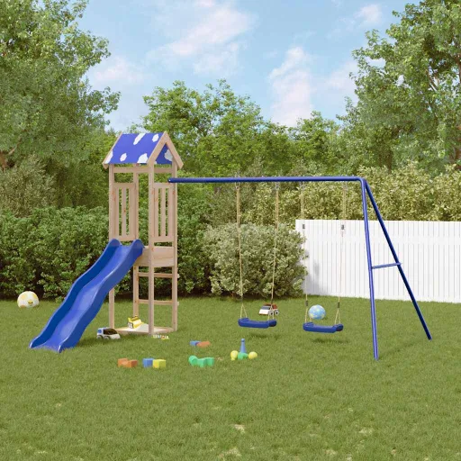 Parque Infantil de Exterior de Madera Maciza de Pino