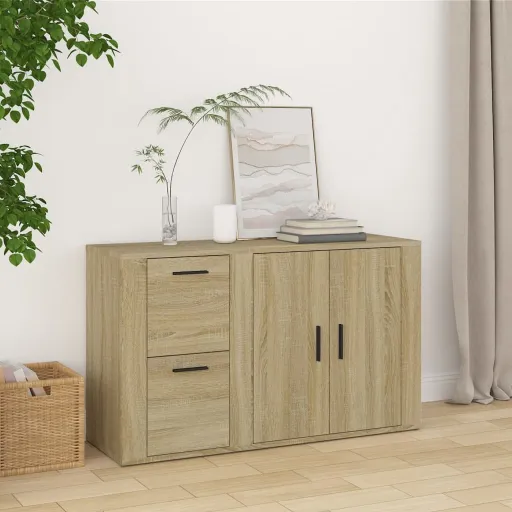 Aparador Madera Contrachapada Roble Sonoma 100x33x59,5 cm