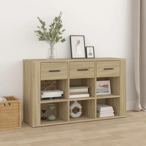 Aparador Madera Contrachapada Roble Sonoma 100x30x59,5 cm