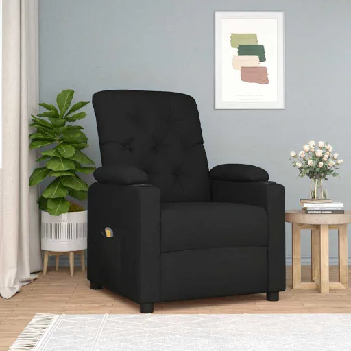 Sillón de Masaje de Tela Negro