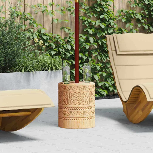 Base Para Sombrilla Marrón Ø34 x 40 cm Madera Sólida
