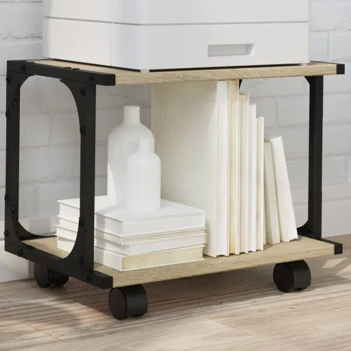 Soporte de Impresora 2 Niveles Roble Sonoma 41x28x33,5 cm