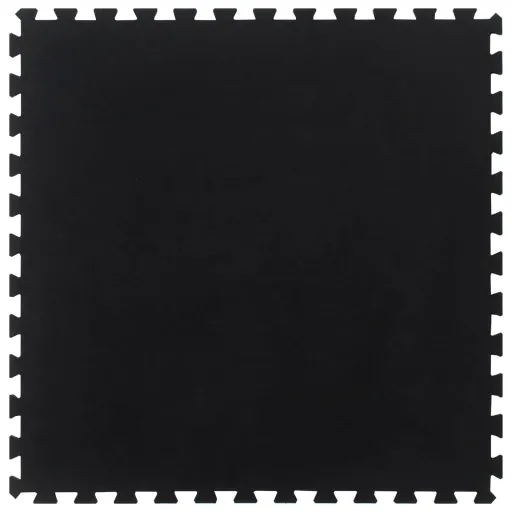 Baldosa de Suelo de Goma Negro 12 mm 100x100 cm