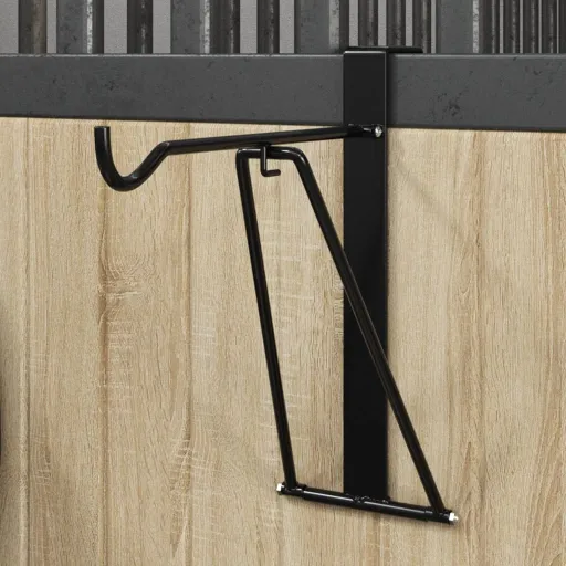 Soporte Para Silla de Montar Plegable y Portátil Acero Negro