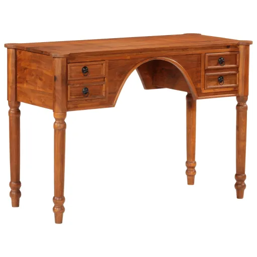 Escritorio Con Cajones Madera Maciza de Acacia 110x50x76 cm