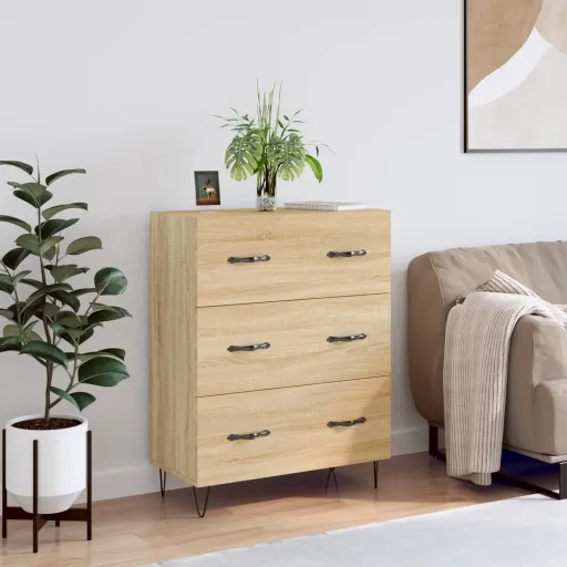 Aparador de Madera de Ingeniería Roble Sonoma 69,5x34x90 cm