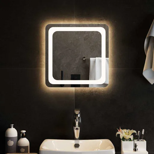 Espejo de Baño Con LED 40x40 cm