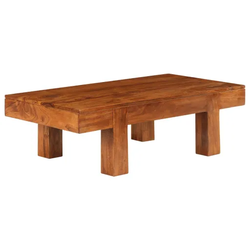 Mesa de Centro Madera Maciza Acacia Acabado Miel 100x50x30 cm