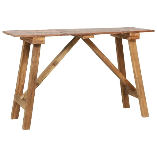 Mesa Consola de Madera Reciclada Mixta 130x40x80 cm