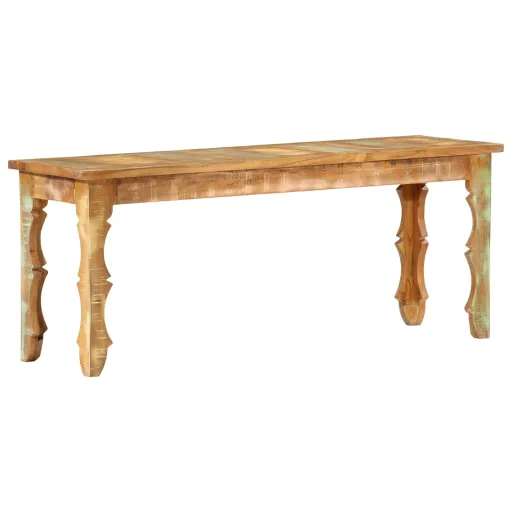Banco de Madera Maciza Reciclada 110x35x45 cm