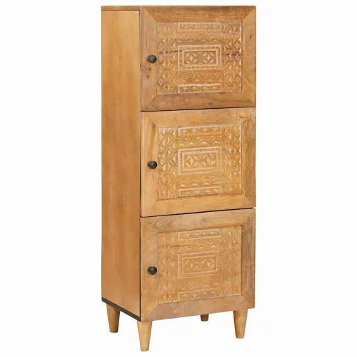 Alacena Marrón Claro 40 x 33 x 110 cm Madera Maciza de Mango