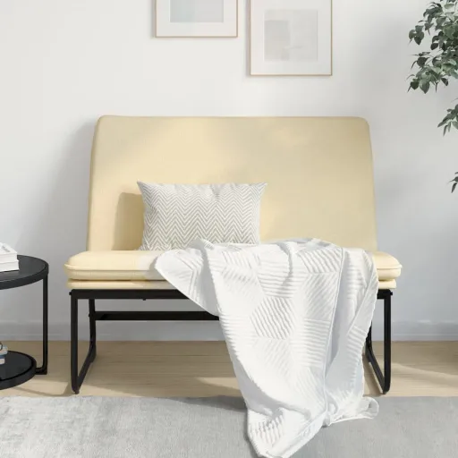 Banco de Tela Color Crema 100x75x76 cm