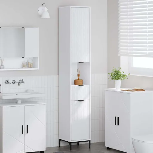 Gabinete de Baño Con Cajón Con Puerta 31,5 x 33 x 190 cm