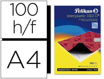 Papel Carbon Pelikan Negro Interplastic Din a4 Caja de 100 Hojas