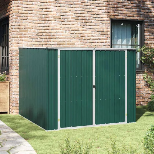 Cobertizo de Jardín Acero Galvanizado Verde 195x198x159 cm
