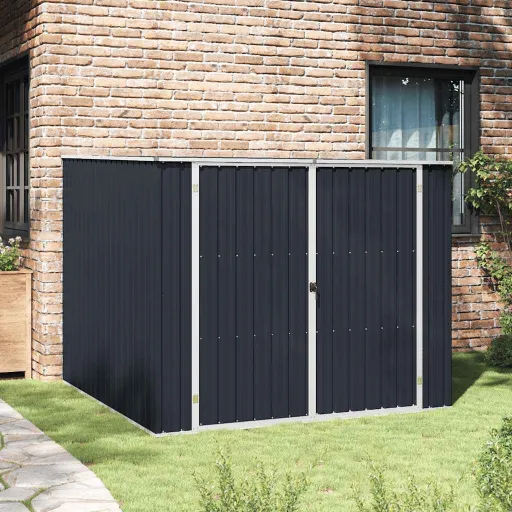 Cobertizo de Jardín Acero Galvanizado Antracita 195x198x159 cm
