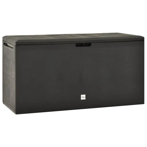 Caja de Almacenaje Para Jardín Gris Antracita 114x47x60 cm