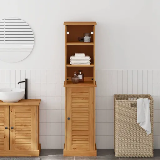 Juego de Muebles de Baño VIGO   Marrón y Marrón Miel (2 pcs)