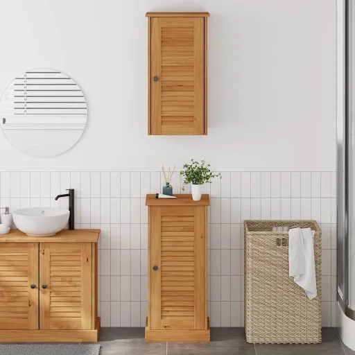 Juego de Muebles de Baño VIGO   Marrón y Marrón Miel (2 pcs)
