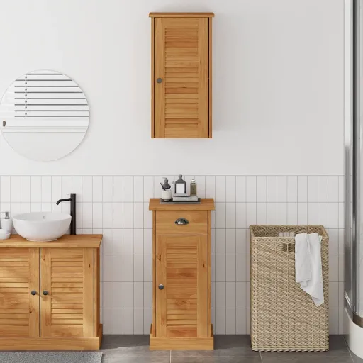 Juego de Muebles de Baño VIGO   Marrón y Miel Marrón (2 pcs)