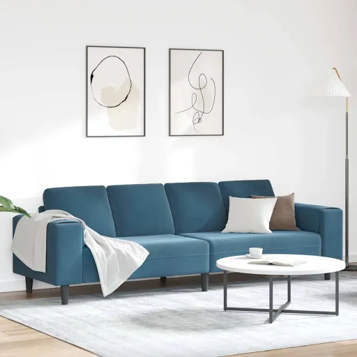 Sofá de Sala Azul 250 x 77 x 76 cm