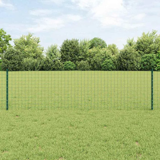 Poste de Valla   Verde 100 cm Acero (22 pcs)